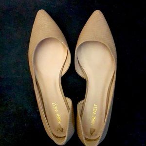 Nine West textured flats size 9 tan